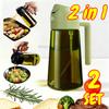 2-in-1 Oil Sprayer Dispenser Olive Oil Dispenser Oil Spray Bottle Plastic Spray Bottle for Cooking Air Fryer BBQ Baking Salad