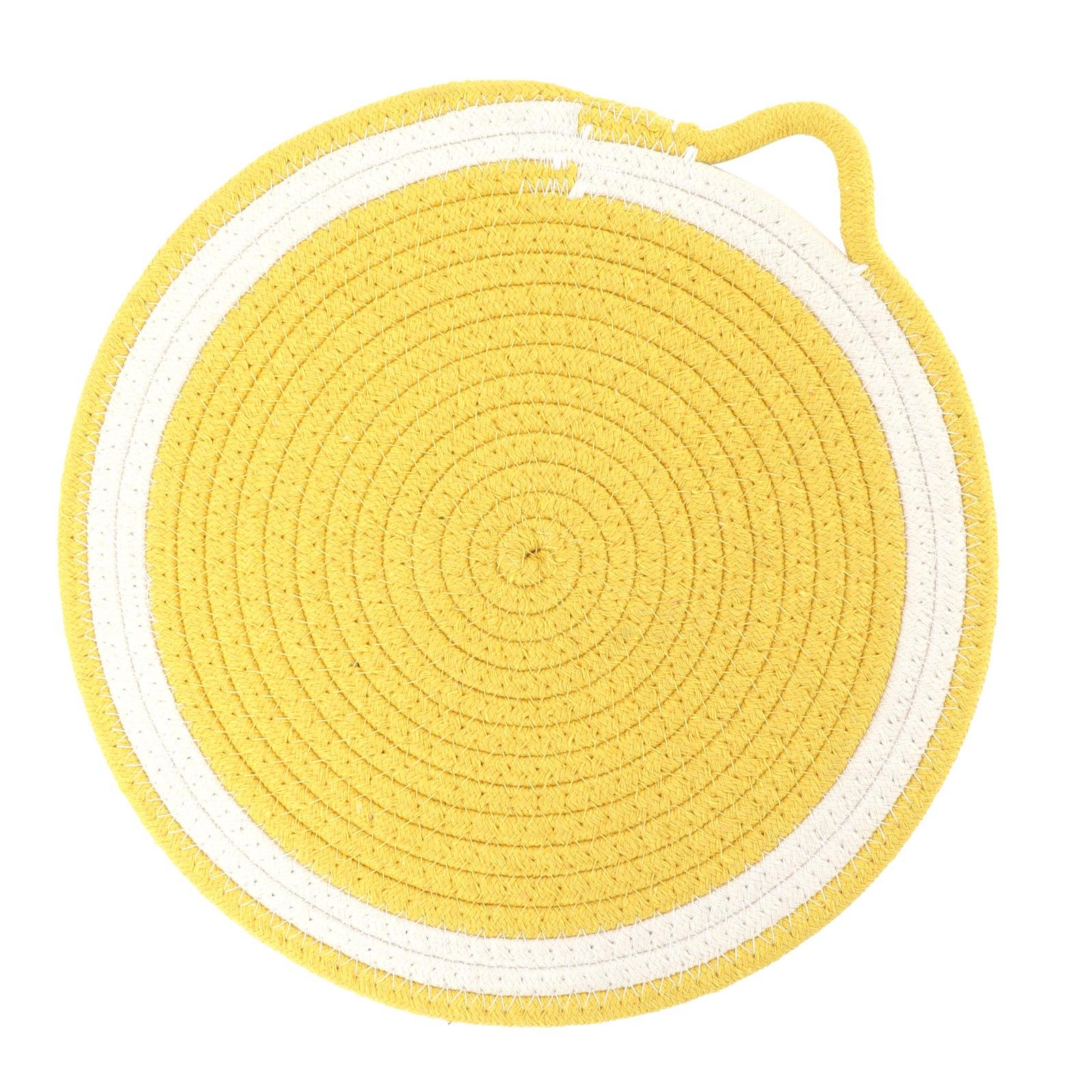 

Cotton Rope Coaster Fruit Shape Nordic Style Dining Table Insulation Mat Picnic Placemat Cotton Kitchen Table