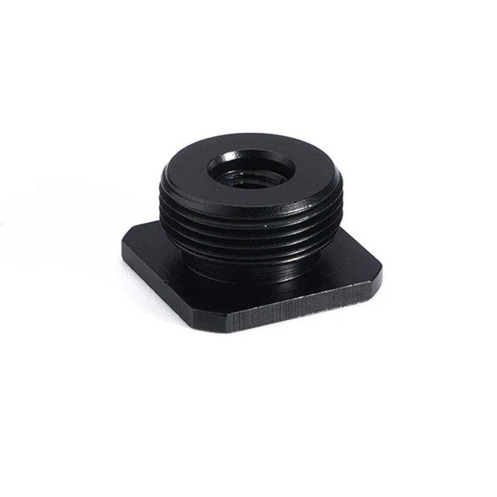 Metal Hot Shoe Mount Adapter 5/8-27 Male to 1/4 3/8 M6 Female Thread Screw Microphone Holder Converter for Mic Stand DSLR Camera Photography Accessory