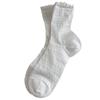 Sock Children's Mid-length Summer Lightweight Lace-up Floral-patterned Sock with Heart-shaped Bows and Multiple Layers of Socks