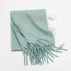 Versatile mohair solid color scarf women's winter thickening simple warmth enlarged shawl scarf