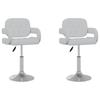 Vidaxl Swivel Dining Chairs, 2 Pcs, White, Faux Leather