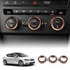 For SEAT Leon MK3 2013 2014 2015 2016 2017 2018 2019 Aluminum Alloy Car Center Console Air Control Knob Ring Interior Cover