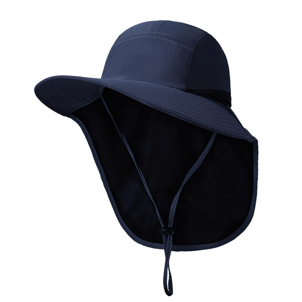 Outdoor Fisherman Hat Summer Large Brim Climbing Sun Protection Hat Sunshade Hat Quick-Dry Neck Protection Fishing Hat
