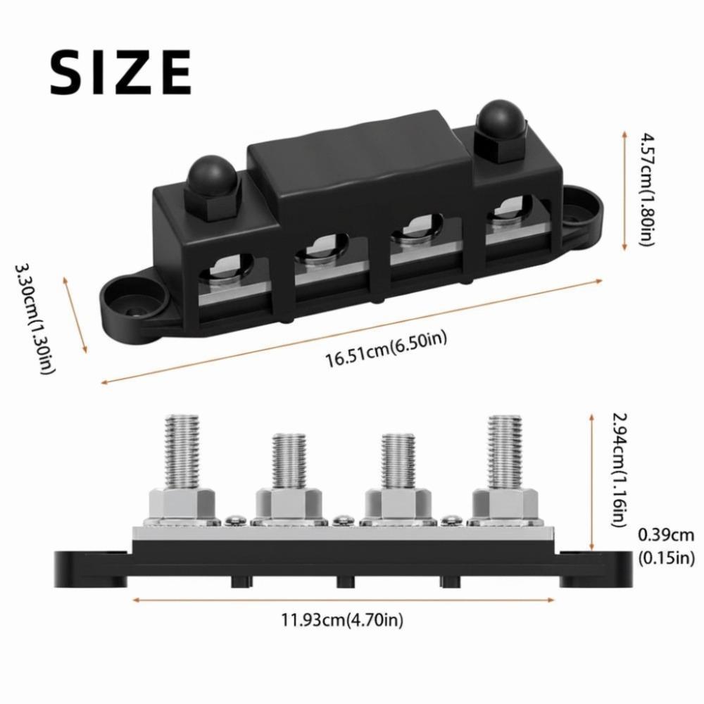 5 Way Power Distribution Block Negative Bus Terminal Block New Busbar Terminal Block  Boat Yacht M10