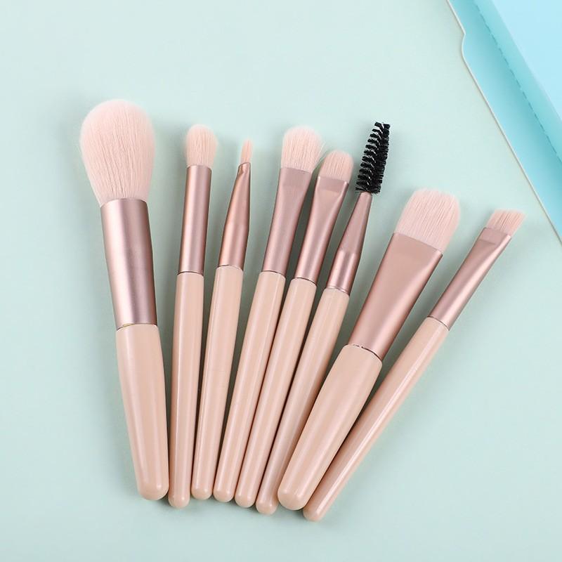 8pc Makeup brush set, Macaron brush portable concealer makeup brush, beauty tool powder blusher brush