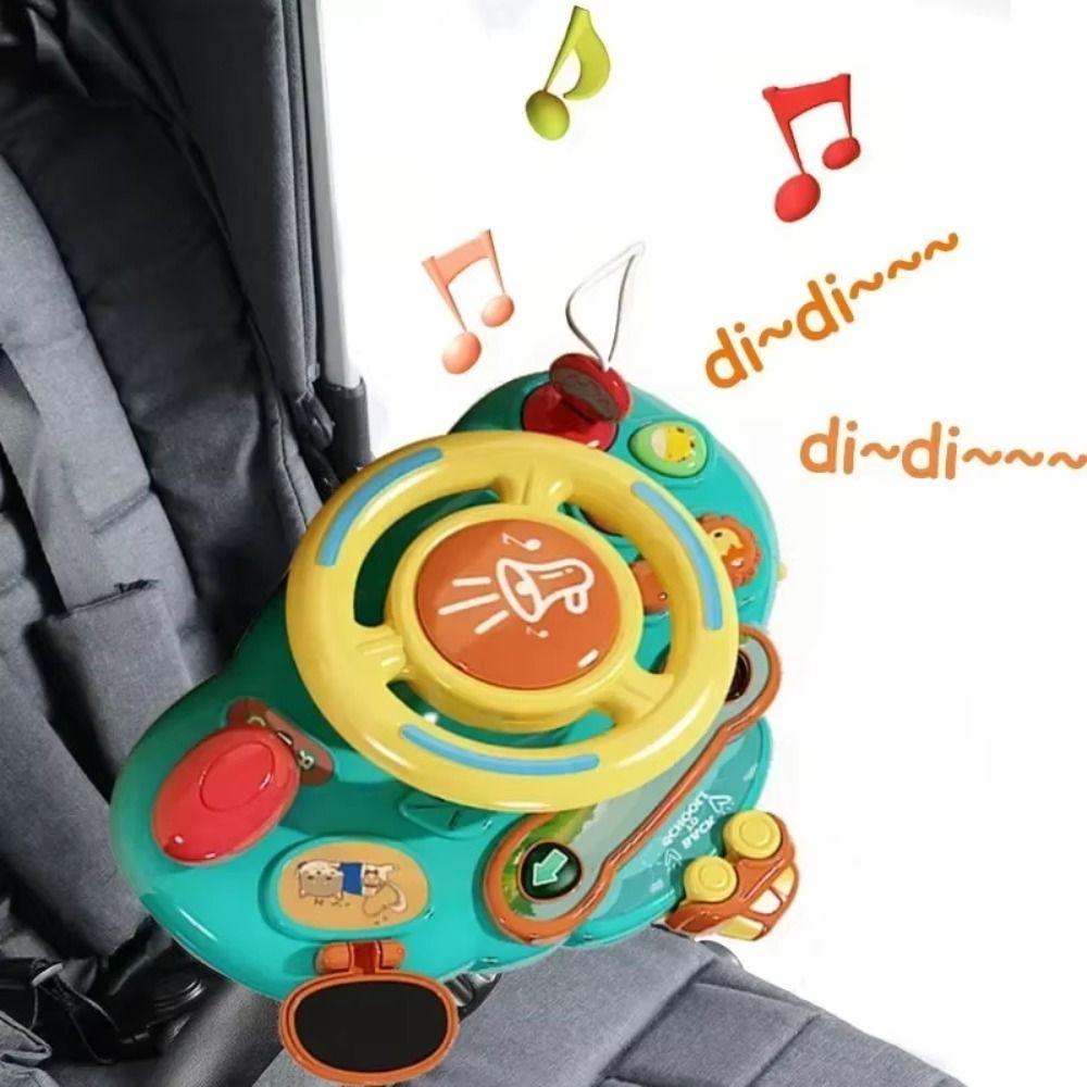 with Sound Light Baby Steering Wheel Toy Puzzle Stroller Driving Musical Toys  Boys Gift