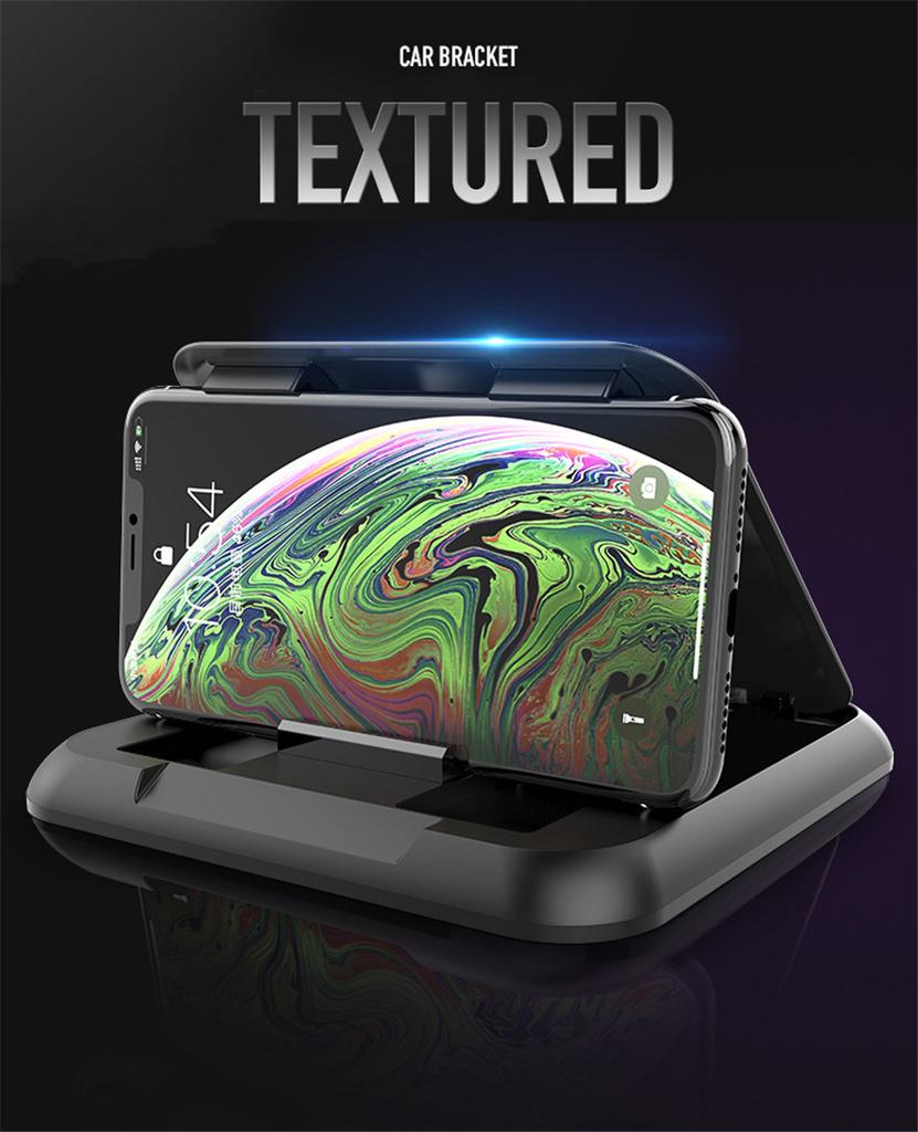 1x Car Dashboard Mobile Phone Holder Hud Stand, Box For 3"-7" Iphone Samsung