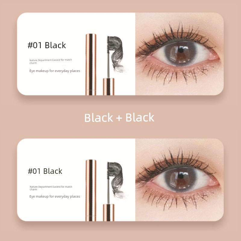 Xiaohongshu Grass Mascara Extremely Fine Bruch Head Lengthened Density Not Smudge Waterproof and Durable Curling Hair-Styling Student Makeup