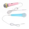 Kids Wired Microphone 3.5mm Plug Plastic Low Distortion Portable Child Singing Mic for Musical Instrument for Family Party