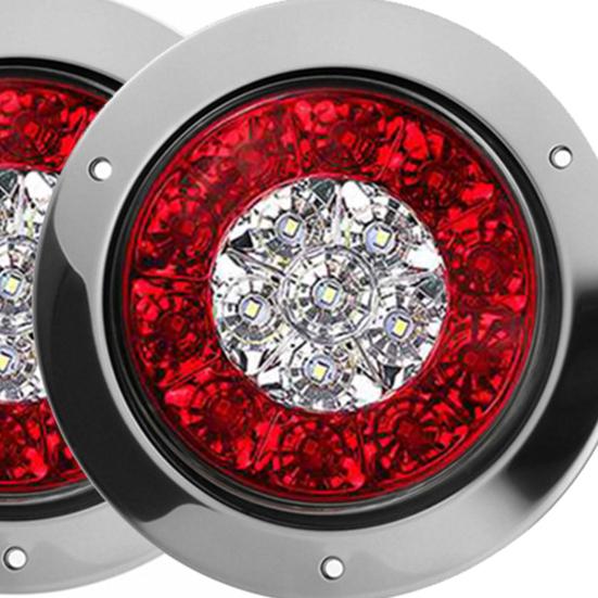 2Pcs Rücklicht Wasserdicht Energiesparende Anti-verformt 12V/24V Runde Rücklichter Seite Lampe für Fahrzeug