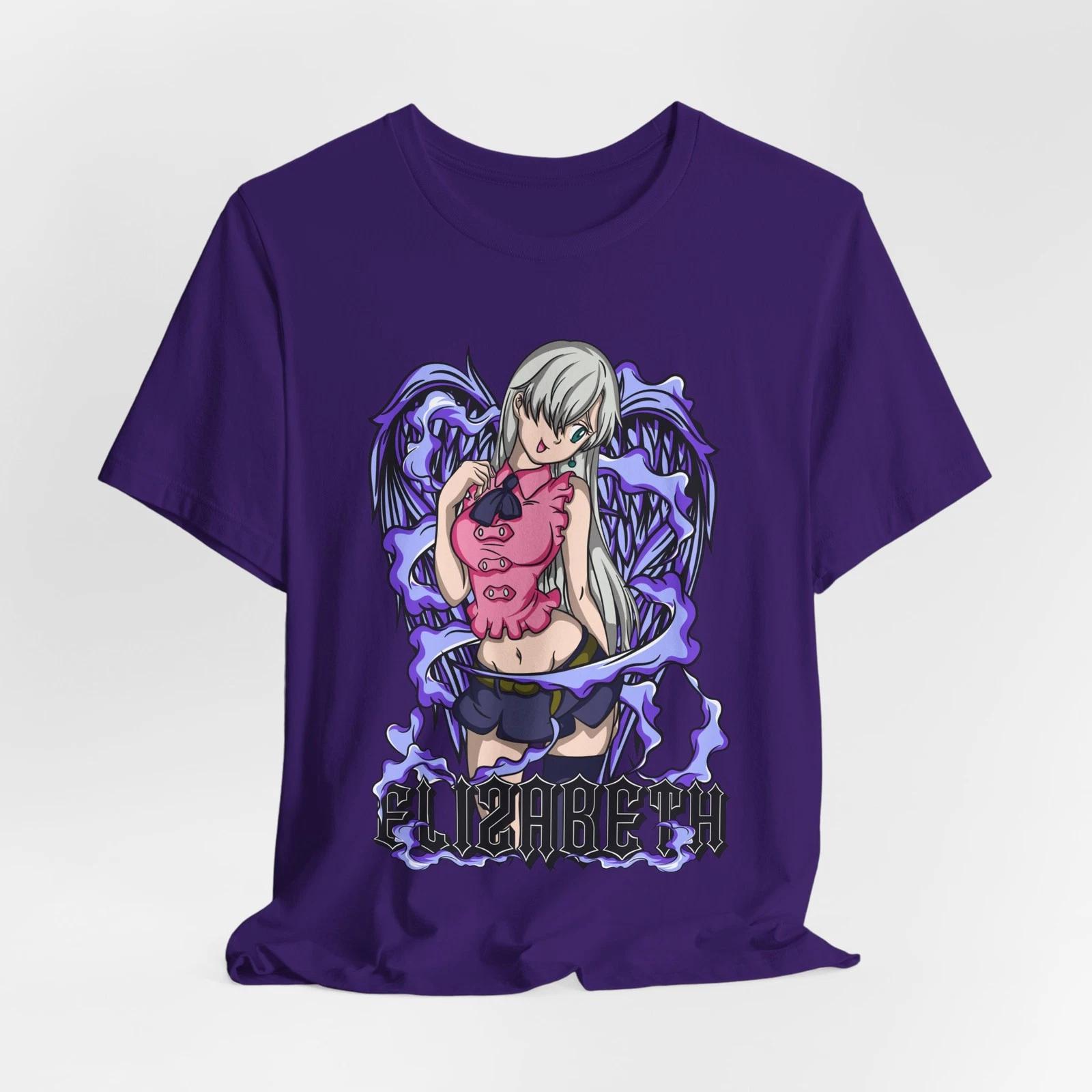 Custom Seven Deadly Sins, Elizabeth | Gothic Angel Wings Anime Graphic Tee XXXL