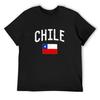 Camiseta da Bandeira do Chile camisetas de aflição alfandegária camisetas de algodão para homem roupas para homem