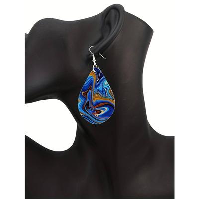 1 пара Богемных серег-капель, Модные серьги с подвесками, Аксессуары для девочек, Подарок