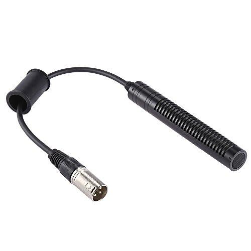 Stereo Condenser Unidirectional Microphone for Sony and Panosonic Camcorders with XLR Interface for Recording Interviews and Photography