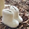 Fluffy Warm Plush Boots Baby Girls Luxury Thick Fur Booties Toddler Child Winter Fashion Round Toe Slip-on Outdoor Cotton Shoes