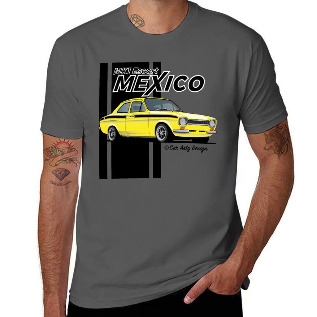 Mk1 Escort Mexico (Yellow Black) Tshirt Plus Size Workout Short Sleeve Top Tshirt