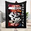 Halloween Horror Icons Blanket Ultra-Soft Suitable for Seaside Bed Livingroom All-Season Use Playful Design Perfect Gift for Relatives and Friends