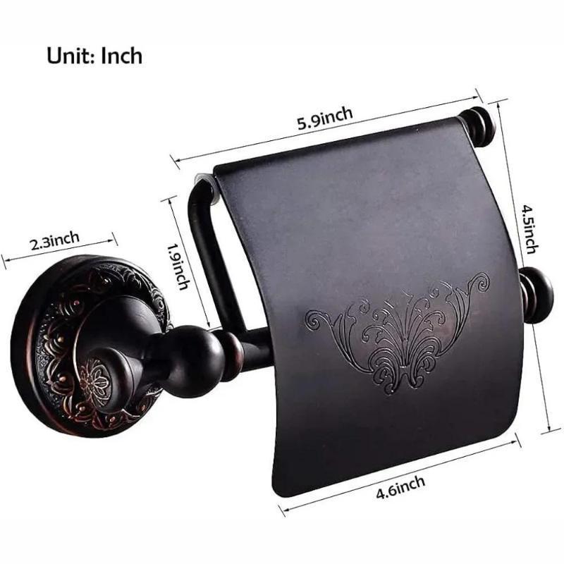 New Bathroom Household Antique Bronze Toilet Roll Paper Holder Wall Mounted Roll Tissue Shelf Dispenser Accessory Tissue Holder