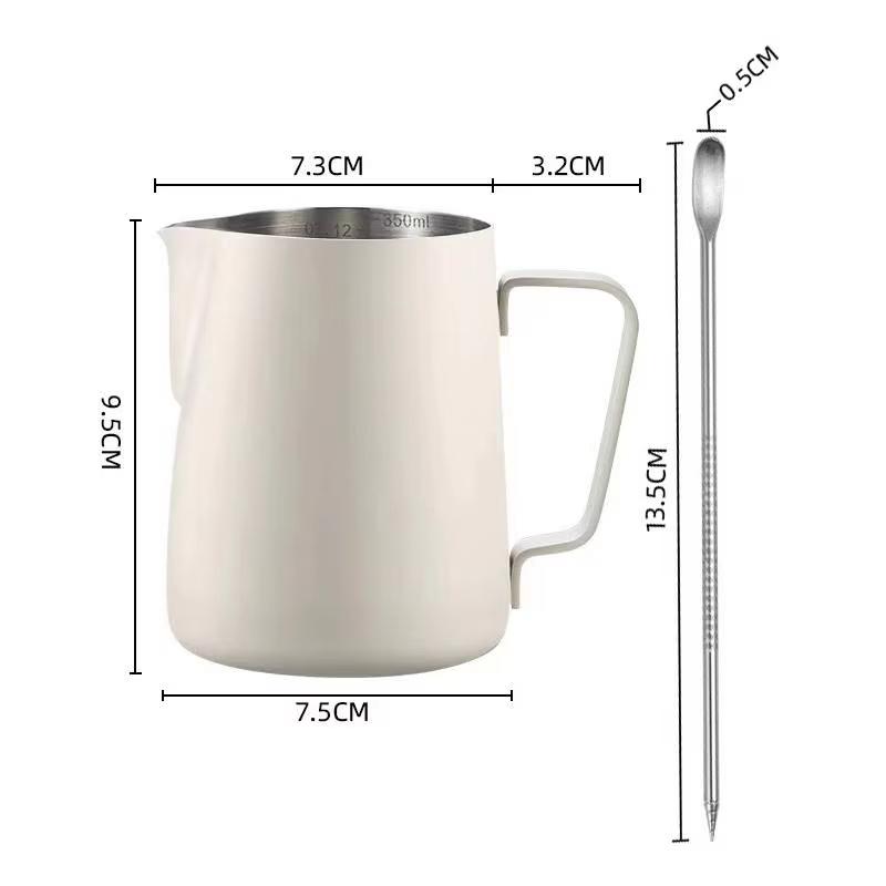 Pichet à mousse de lait Acier Barista Cafetière Mousseur Pichet Espresso Vapeur Mousseur Tasse à Latte Pichet à lait Accessoires à café