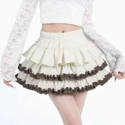 Ballet-Style High-Waisted Fluffy Pumpkin Skirt - Slimming, Versatile, Perfect for Autumn and Winter