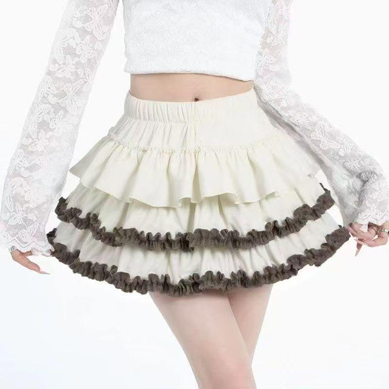 Ballet-Style High-Waisted Fluffy Pumpkin Skirt - Slimming, Versatile, Perfect for Autumn and Winter Medium