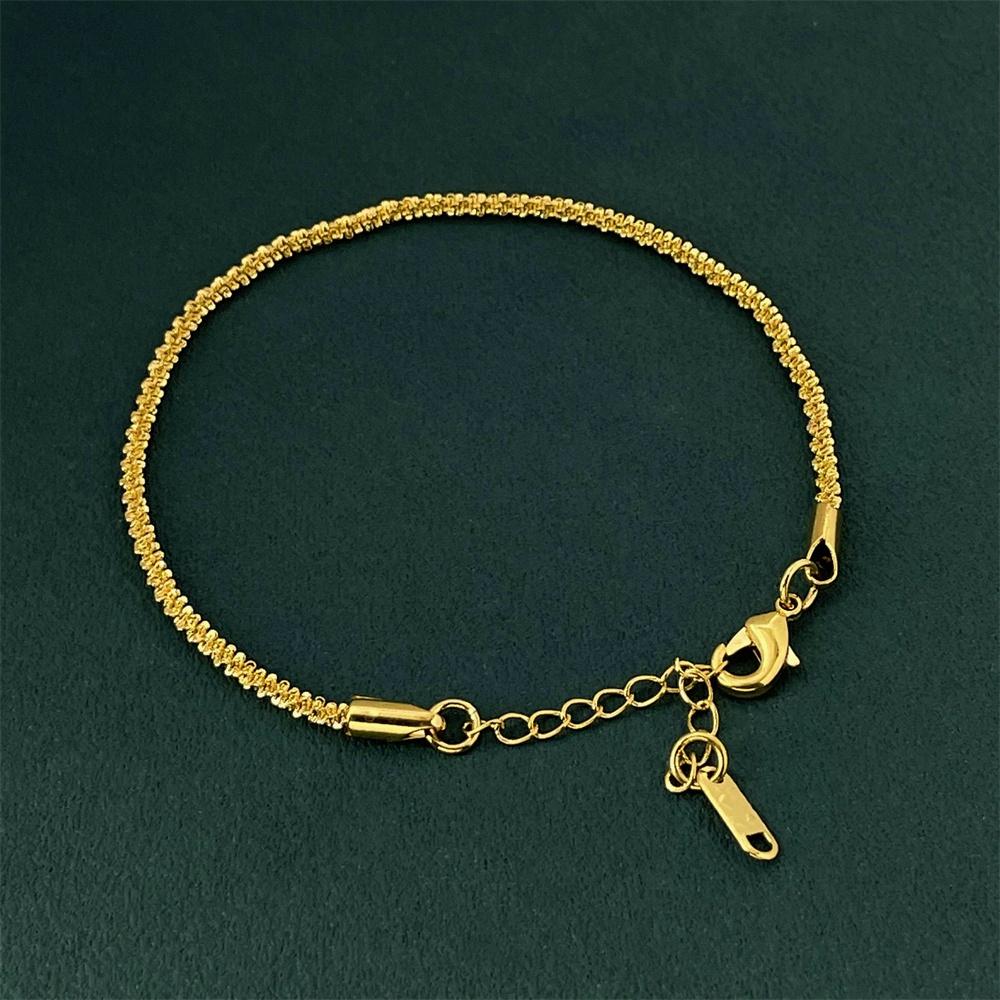 Modisches einfaches 925er Sterlingsilber vergoldetes 18 Karat Gold Armband Ferrero Perlen Büroklammer Armband für Damen Herren