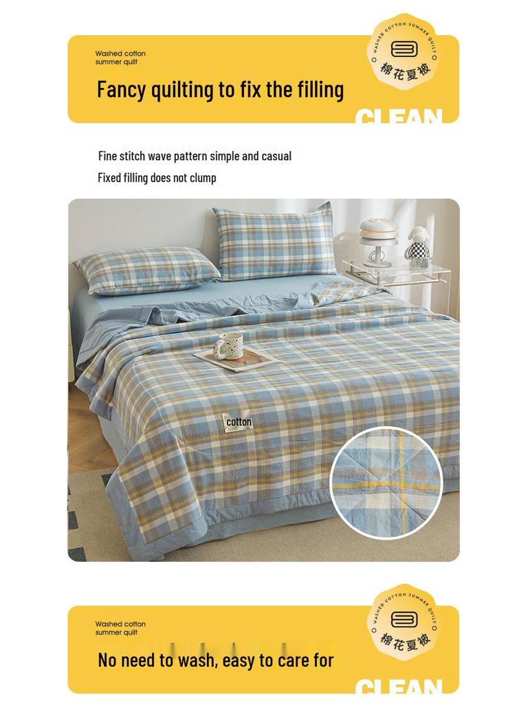 Xinjiang Bomull Luftkonditionering Sommartäcke - Sval, Klass A, Enkelt Sovsalstäcke för Studenter