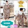 Autumn And Winter Parent-Child Clothing Men And Women Children Cartoon Animal One-Piece Pajamas Rose Red Rabbit Flannel Loungewear Performance Clothes