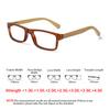 TUREZING Reading Glasses for Women Men Rectangular Woodgrain Frame Metal Hinge High Quality HD Prescription Glasses