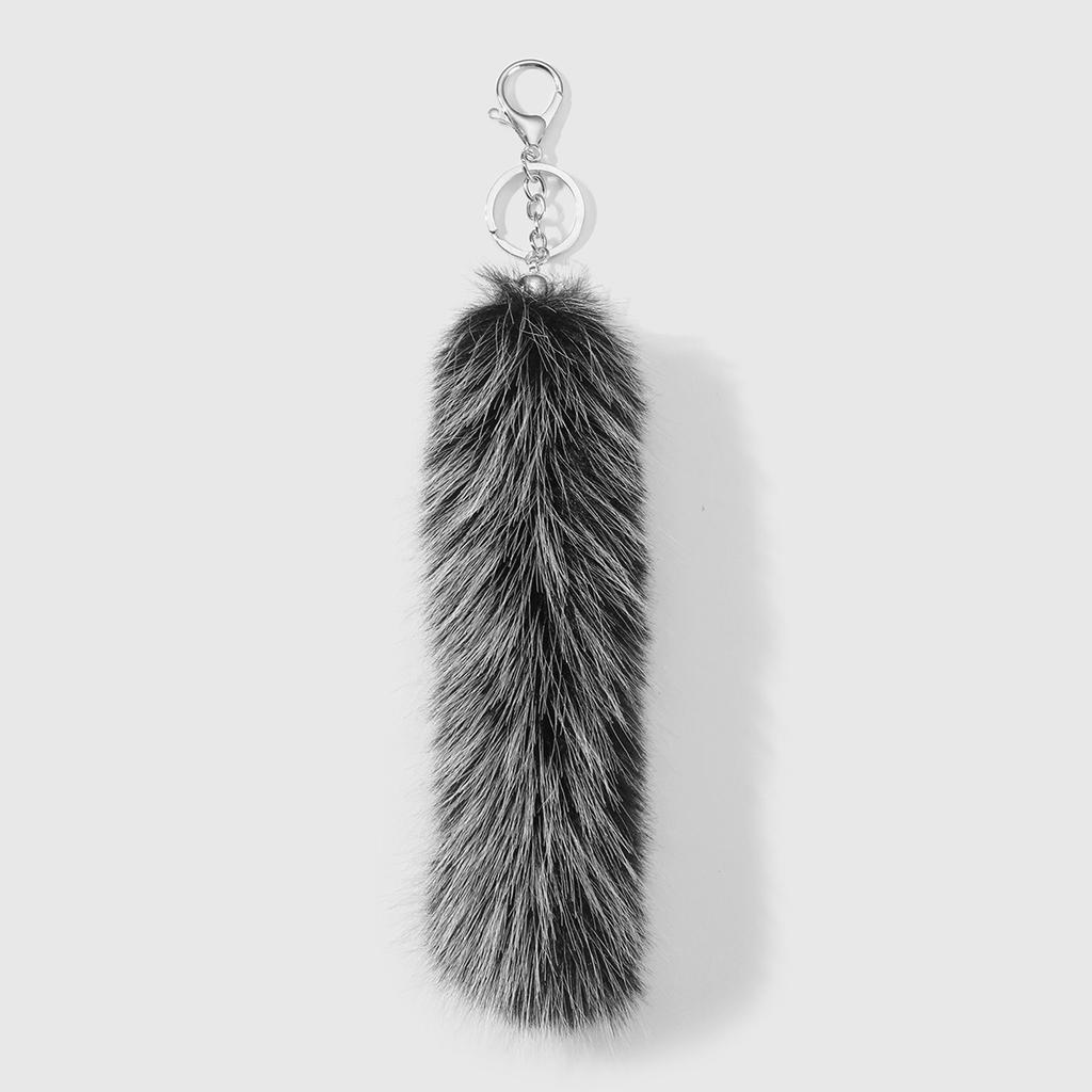 Fox Tail Keychain Irregular Car Keychain Bag Pendant Tail Animal Style Leopard Colored Keychain Cute Plush Keychain For Women