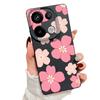 Fresh Style Cherry Blossom Pattern Case For Xiaomi 14T 13T 11T Pro Funda Redmi Note 14 13 Pro 5G 12 11 Leather Texture Silicone Cover