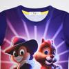 Cartoon Digital Printing, Middle-Aged And Older Children'S Casual Short-Sleeved Loungewear Set 9053