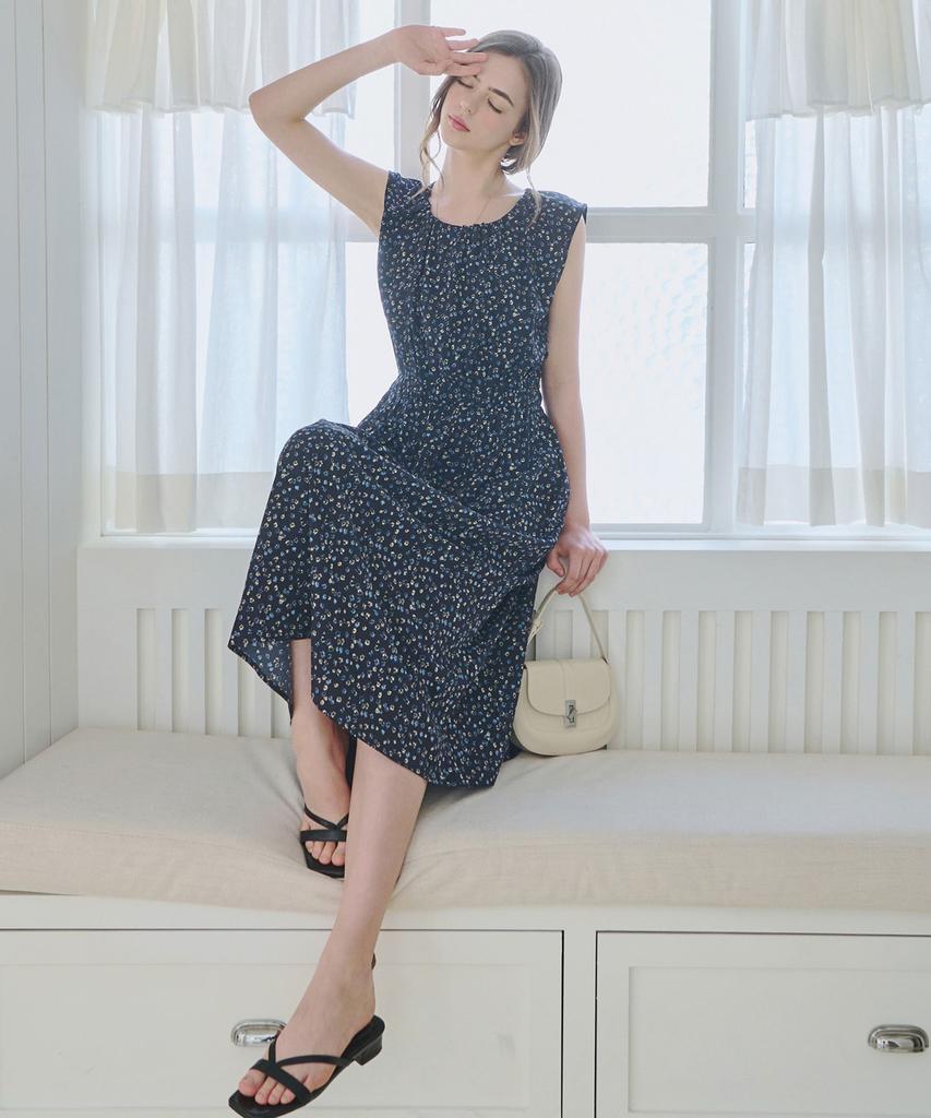 Lucida Floral Maxi Dress - Navy