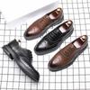 Spring New Product Business Dress Leather Shoes Men'S Lace-Up Leather Shoes British Brock Engraved Men'S Shoes 3019-R