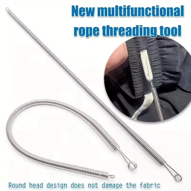 DIY Nähzubehör Biegsame Feder Kordelzug Einfädler Clip Hosen Kapuzenpullover Gummiband Spitze Kordel Flexibler Kordelzug Faden
