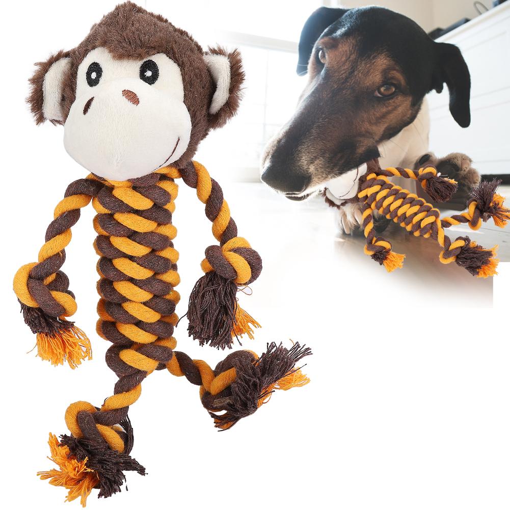 Animale Domestico Cane Cartone Animato Animale Giocattolo Peluche Corda di Cotone Pulizia Denti Anti Morso Giocattolo Molare(Scimmia )