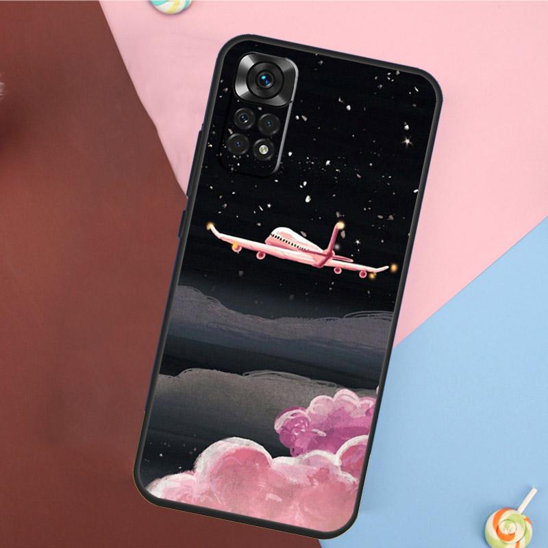 Black White Moon Space Astronaut Cover For Xiaomi Redmi Note 13 Pro 14 12 11 9 10 9S 10S 11S 12S Redmi 14C 10C 12C 13C Case