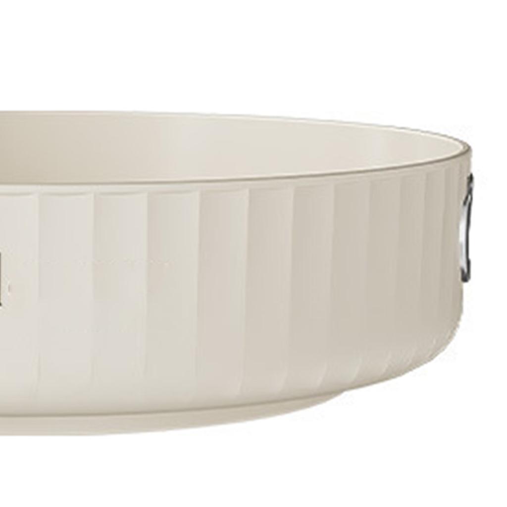 Creamy White Rotatable Round Tray Countertop Multi Purpose Storage Tray Rotating Storage Rack