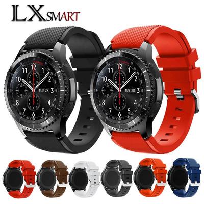 Cinturino per Orologio Samsung S3 in Silicone Twill 20/22mm a Rilascio Rapido, Cinturino Monocromatico in Silicone, Compatibile con Huawei
