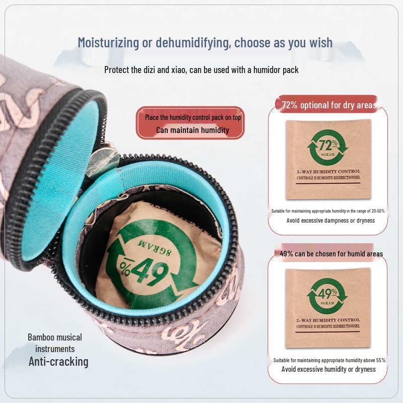 Waterproof Bamboo Flute Storage Bag - Anti-Drying/Damp, Portable Tube for Xiao, Ideal for Students & Beginners