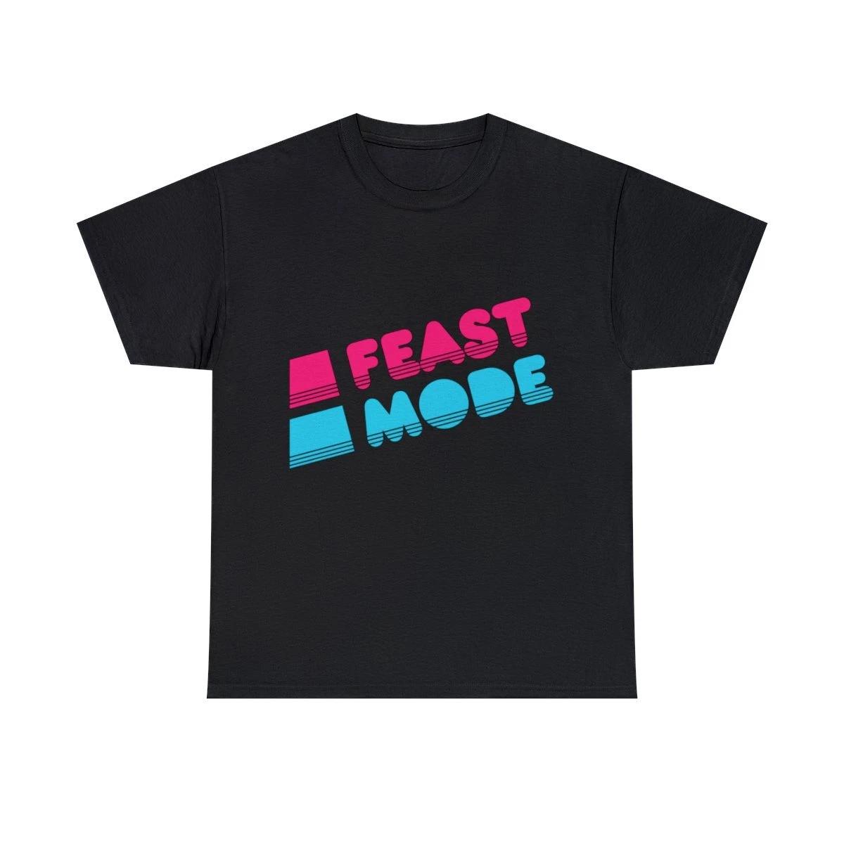 Retro Feast Mode Thanksgiving Graphic Tee Shirt, S-5XL L