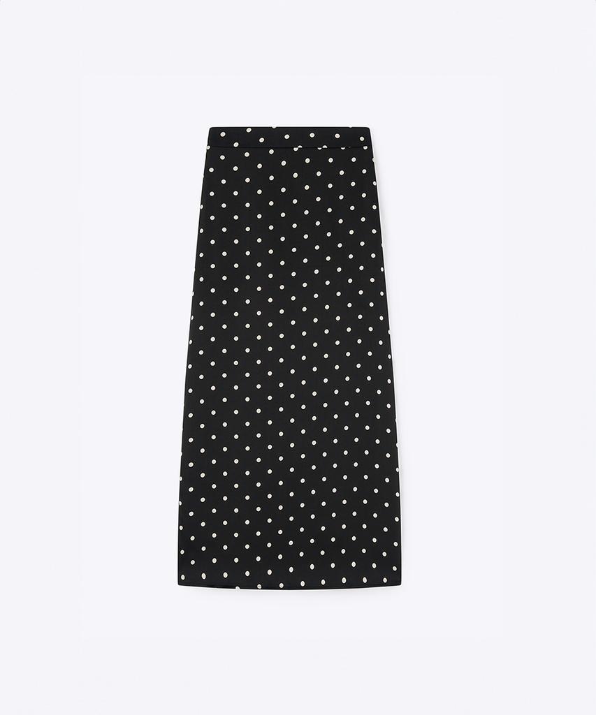 320 Showroom Polka Dot Banding Skirt Black