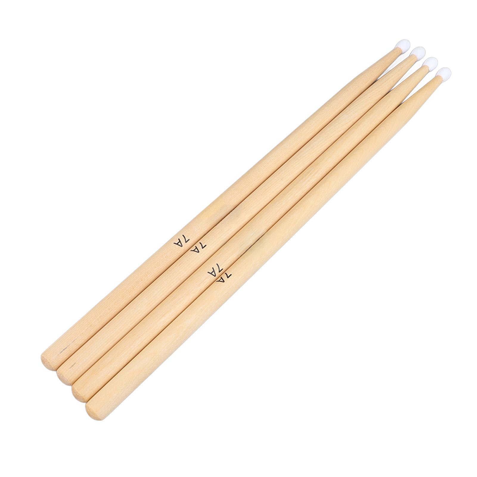 

2 пары барабанных палочек из клена с нейлоновым наконечником 7A, барабанные палочки, аксессуары для ударных инструментов