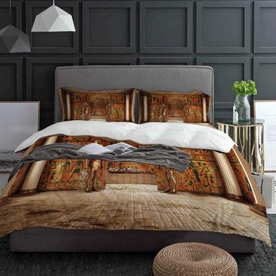 Tomb Of Pharaoh Egypt Golden Tomb Bedding Set 3pcs Duvet Cover Pillowcase Kids Adult Quilt Cover Double Bed Set Home Textile