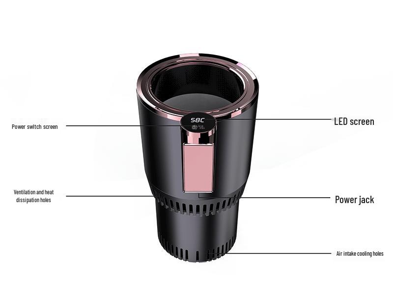 12V Dual-Use Smart Car Cup: Quick Cooling & Heating for Hot/Cold Drinks