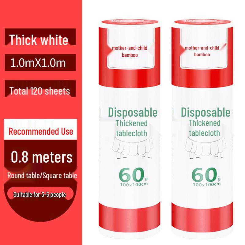 Утолщенная водонепроницаемая одноразовая пластиковая скатерть для круглых и прямоугольных столов