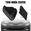 Black 2X Front Bumper Tow Hook Cover Replacement Set For Toyota Yaris 2012-2014