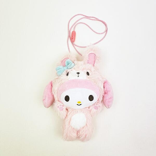 Sanrio My Melody (Rabbit) SAB Plush Neck Pouch Banzai Series