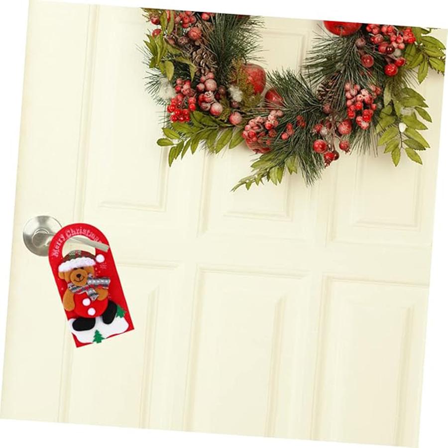 1/4PCS Christmas Decoration Nonwoven Cartoon Christmas Door Hanging Hotel Mall Window Decoration